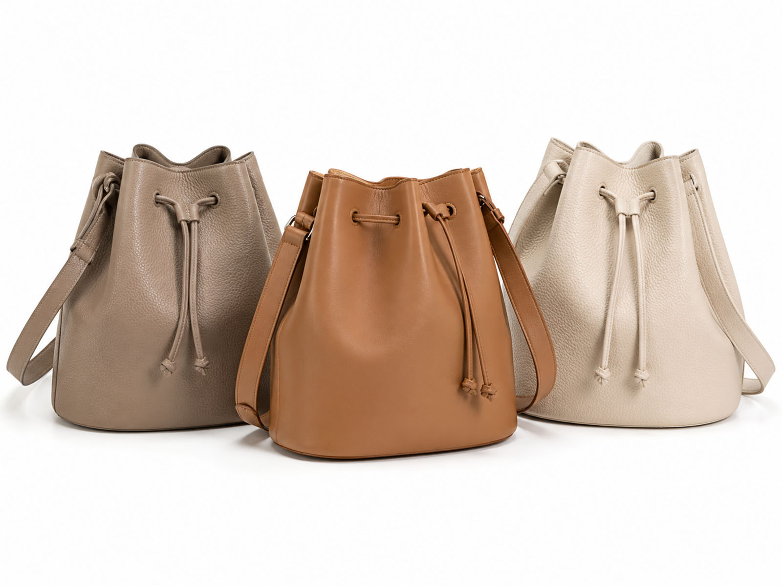 Bucket and hobo bags developed for flexible OEM/ODM bag manufacturing.