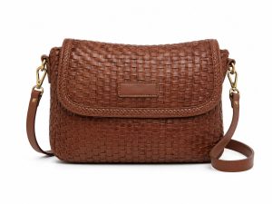 Woven Leather Crossbody Bag