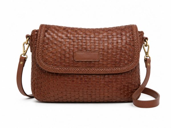 Woven Leather Crossbody Bag