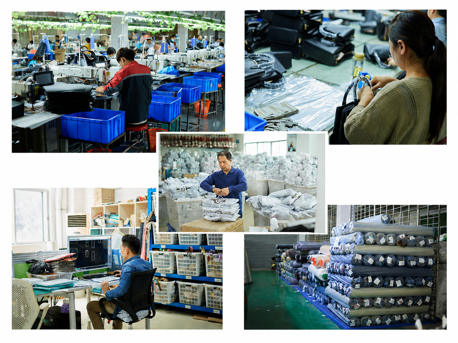 OEM/ODM bag manufacturing process: from sample development to scalable bulk production.